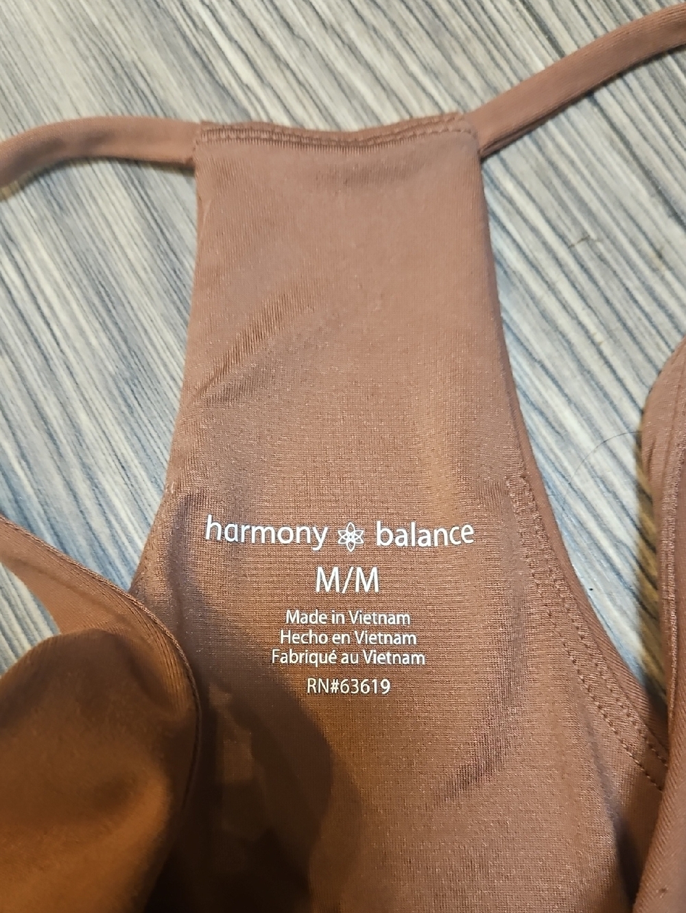 Women's Rust Racerback Crop Bra - Picture 2 of 3